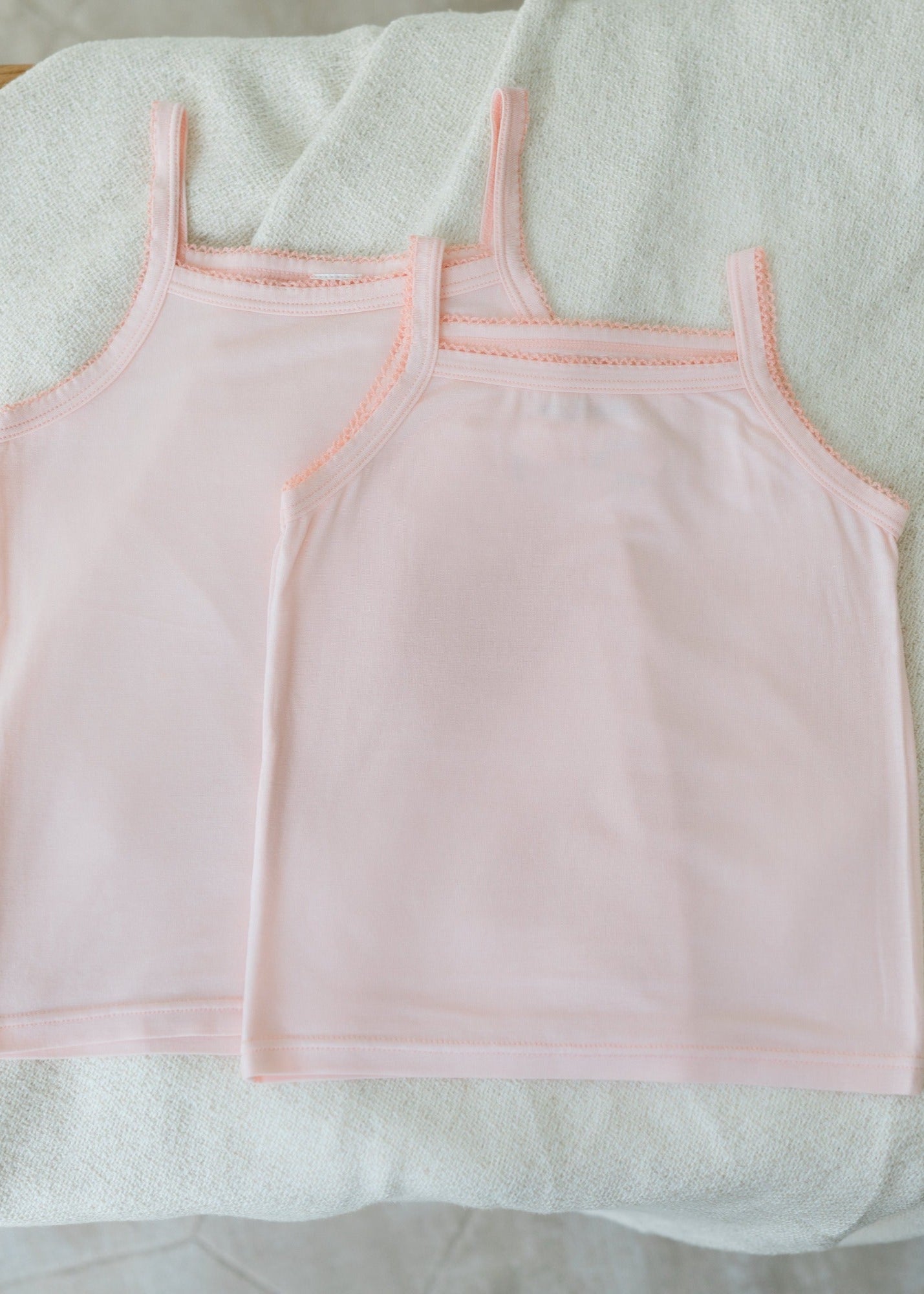 Kids camisoles in pink are gentle on kids skin. This kids underwear is made with Lenzing TENCEL Micro Modal Fibers. Kids underwear for sensitive skin online.