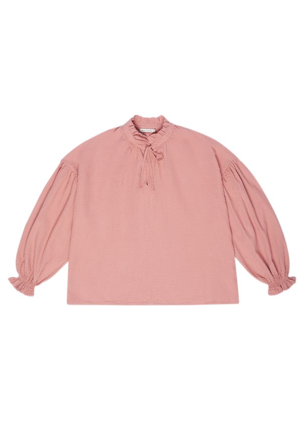 Olivia blouse for women is made with breathable, light organic cotton chiffon in petal colour. Olivia women's blouse is verstile and easy every day wear.