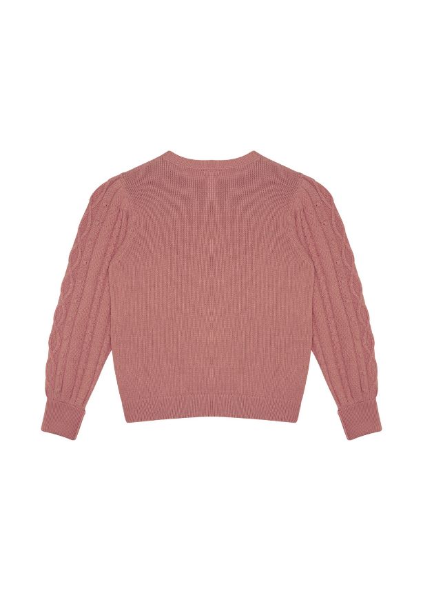 Recycled cashmere knitted jumper for women with puff sleeves the most beautiful knit at MiliMilu. Mini Me styles for Mommy and daughter twinning available.