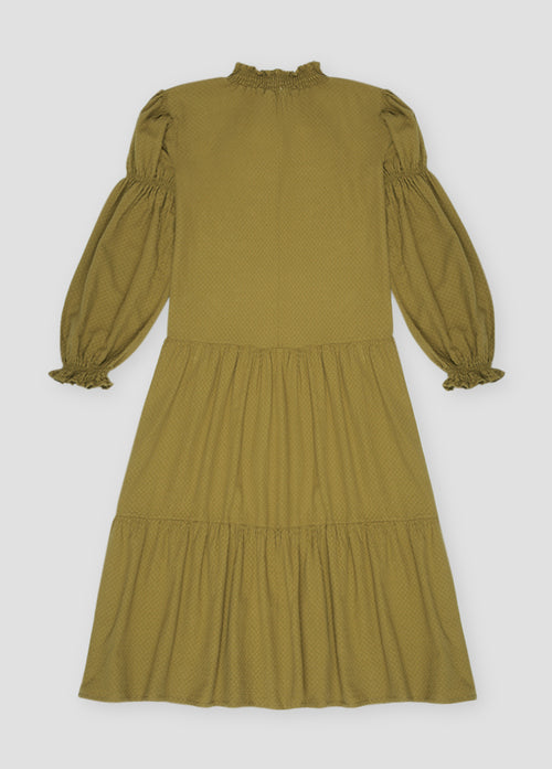 Shop the breathable organic cotton women's maxi dress online in Hong Kong and Singapore. This dress is flowy and lightweight, made with organic cotton in mustard colour made by The New Society. The women's midi dress is trendy and comfortable and, will become your wardrobe staple and yes, we do love this colour! 