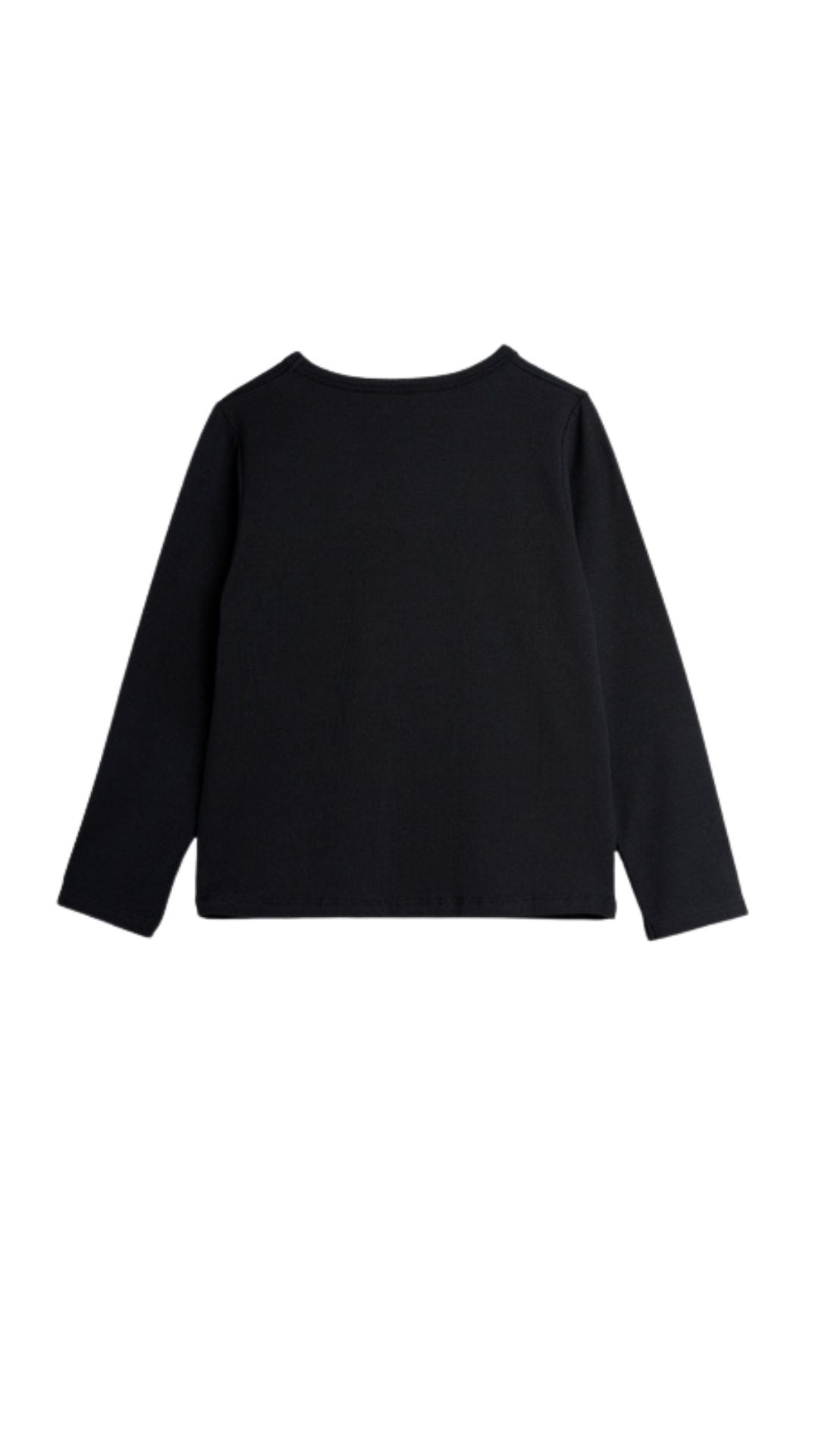 Mini Rodini kids clothing basic line is an essential kids wear, breathable kids clothing made with TENCEL Lyocell offers long sleeve black top for kids online.