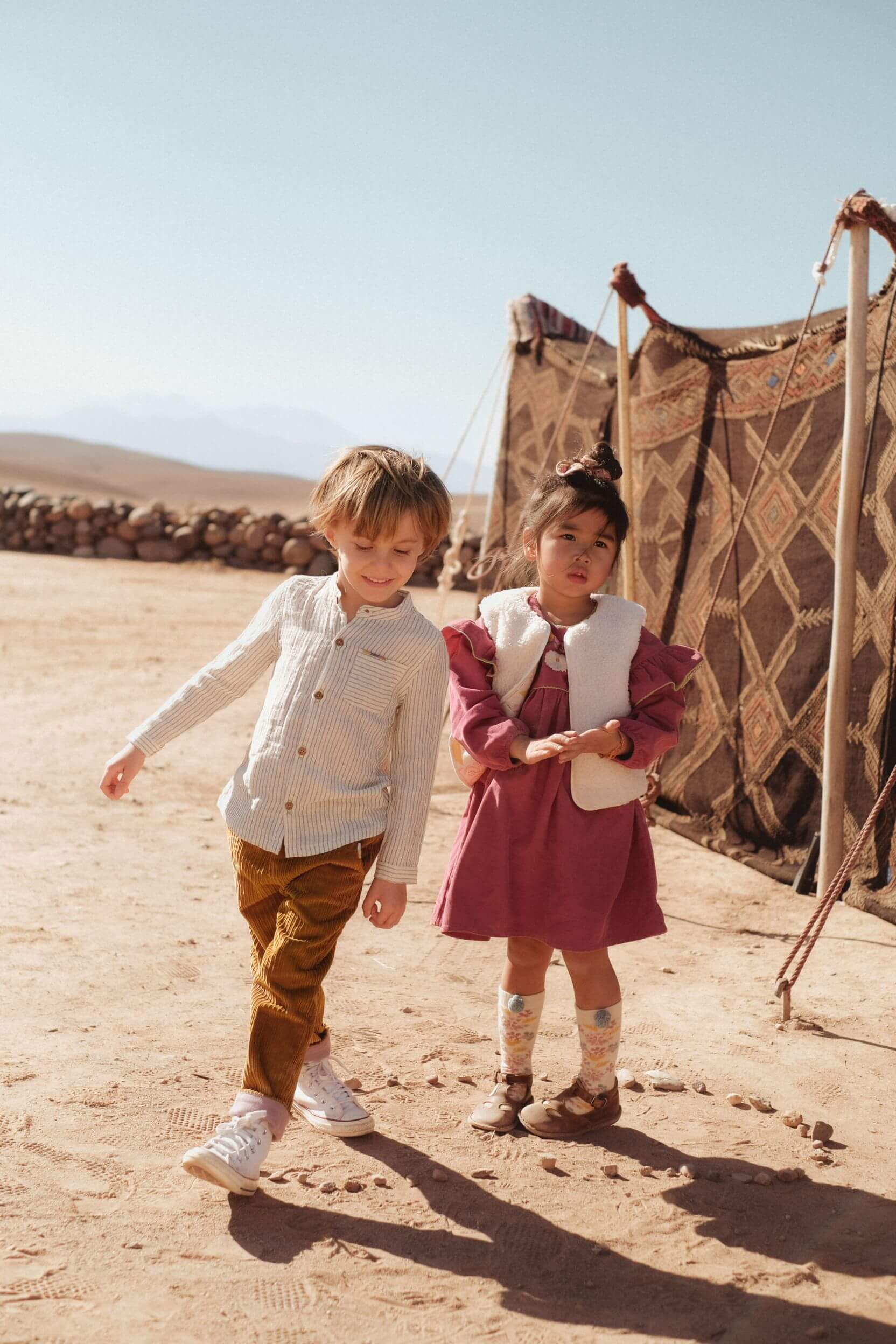 Stripe patterned organic cotton shirts for boys online by Louise Misha at MiliMilu. Shop best sustainable kids clothing and organic cotton kids clothing.