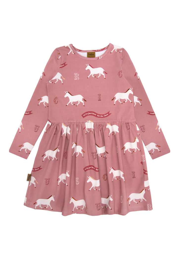 Shop girl's unicorn dresses in pink colour online in Hong Kong and Singapore with fast delivery. Girl's pink unicorn dress is made with organic cotton and is lightweight and breathable. The best girl's dress for parties, playdates and girl's presents.  Kids and girl's Christmas outfits and Christmas presents online.