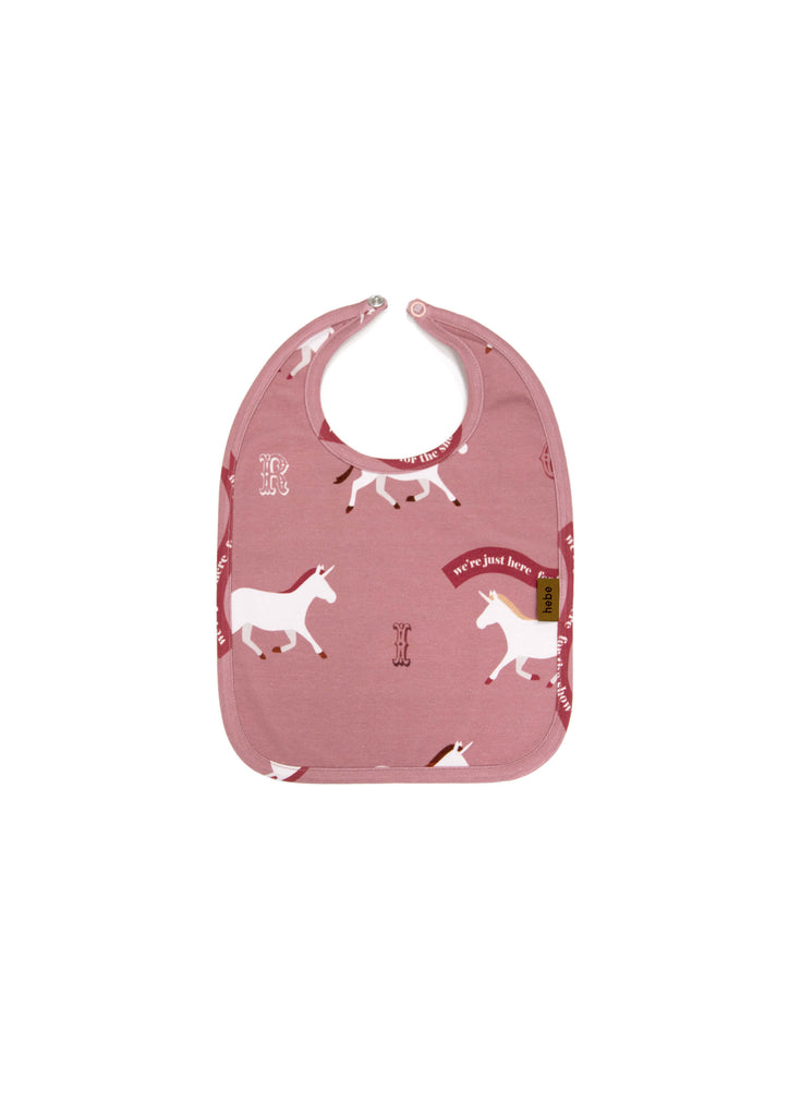 Shop unicorn bib for baby girls in soft pink colour online in Hong Kong and Singapore at MiliMilu. The best baby bibs and meal essentials for babies for their daytime and meal times. The best baby gifts and baby presents that are practical with fast local delivery in Hong Kong, baby clothing with unicorns.