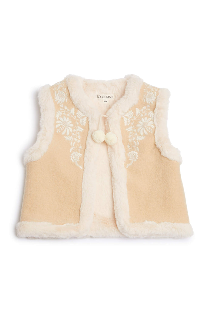 This bio-material vest for girls from Merino wool is soft and warm to wear for girls during winter or colder weather, merino girls wool vest is made by Louise Misha. Mini Me vests are available for Mommy and daughter matching. Available online in Hong Kong and Singapore, also the perfect present for girls.