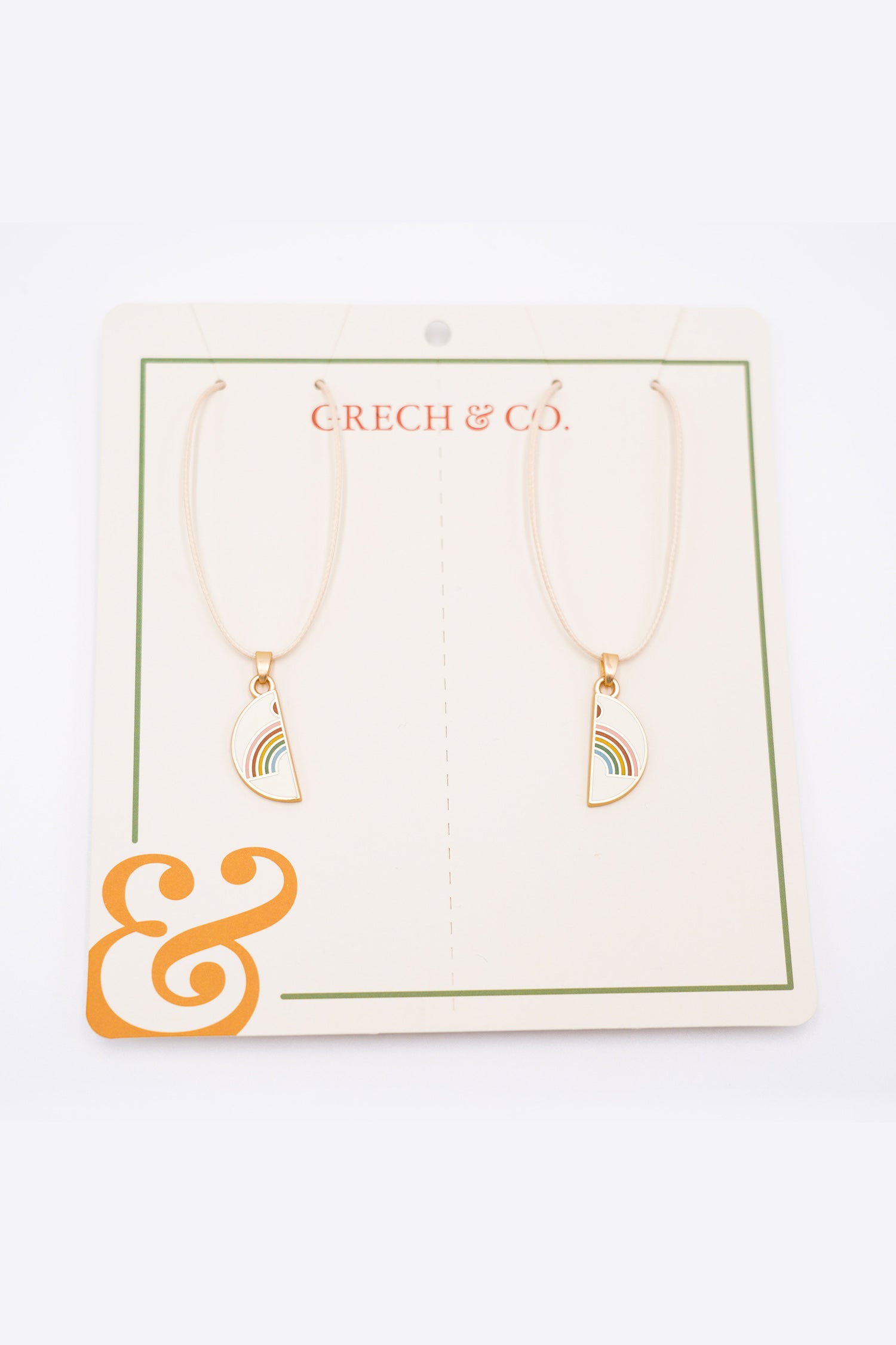 Shop best girl's friendship necklaces online. Girl's friendship necklace rainbow is a best seller! The Girl friendship necklace rainbow is the best accessory.