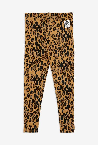 Leopard kids leggings are part of the Mini Rodini basic series. These Mini Rodini leopard leggings feature a soft elastic waistband.