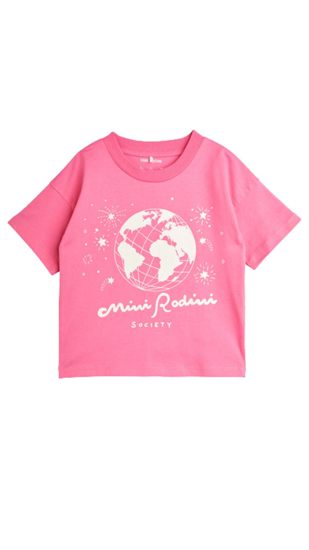 Mini Rodini T-shirt in pink for kids is crafted from 100% GOTS-certified organic cotton and is very breathable and lightweight for hot and humid weather.