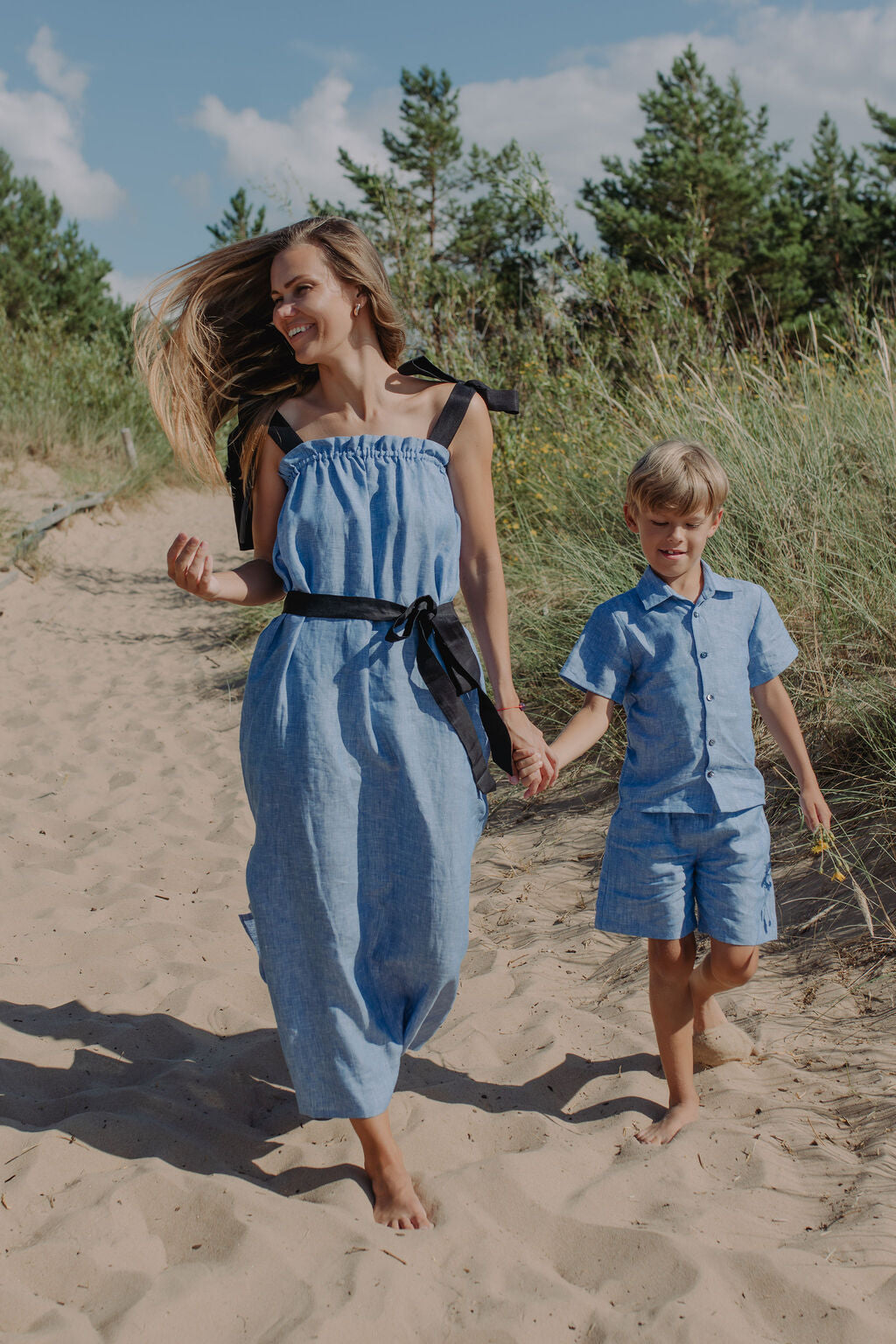 Breathable and lightweight boys linen clothing, boys linen sets and Mommy and son matching clothing- explore kids sustainable clothing at MiliMiu.