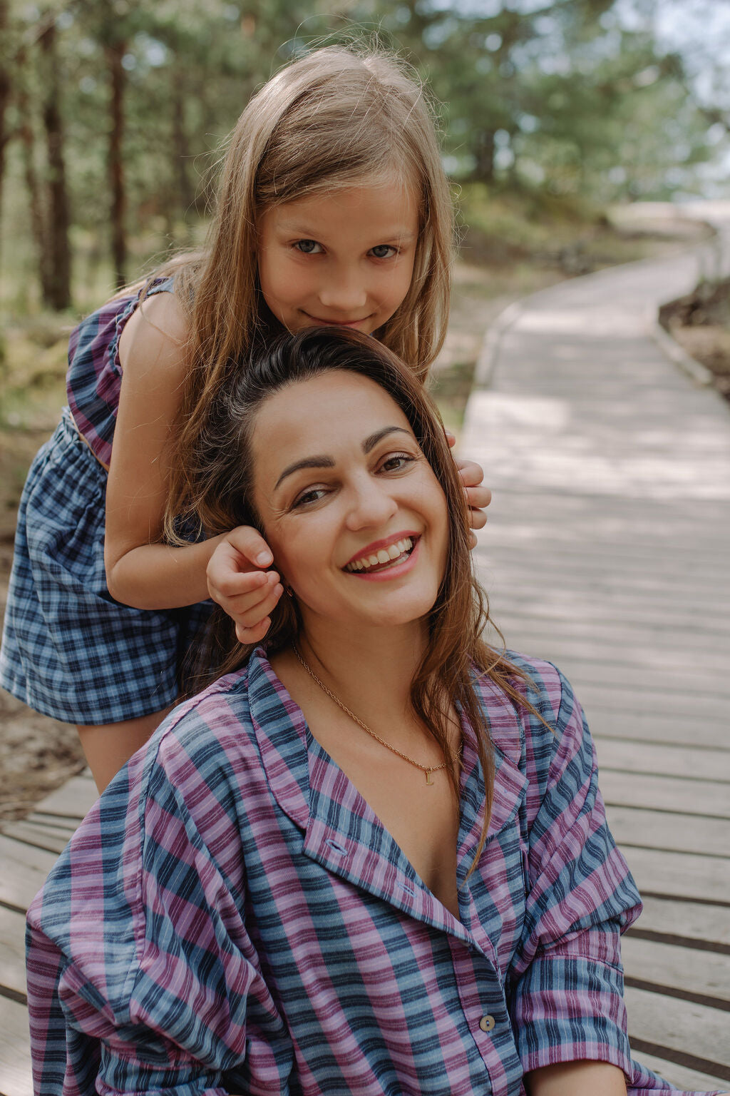 Shop sustainable women fashion and women oversized shirt set from high quality deadstock fabrics. Mommy and daughter and Mommy and son macthing available.
