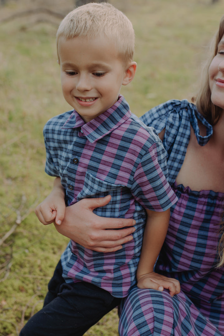 The most popular boys shirt, made of breathable and extra comfortable cotton, this shirt is part of MiliMilu sustainable kids clothing collection. Mommy and son matching shirts available.