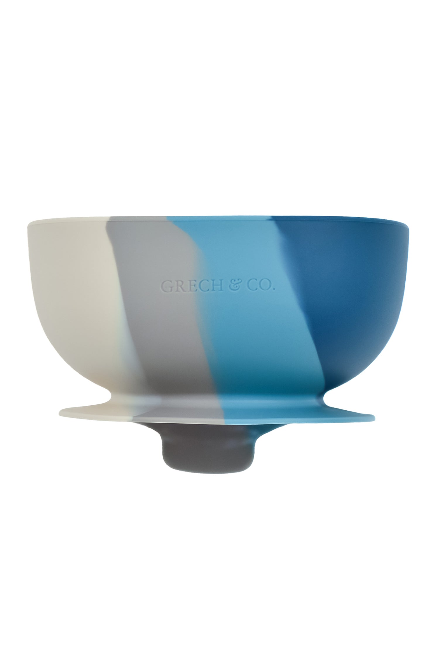 Eco-friendly silicon suction bowl in blue online at MiliMilu. Made from 100% LFGB grade silicone, toddler bowl is hypoallergenic & free from harmful chemicals.