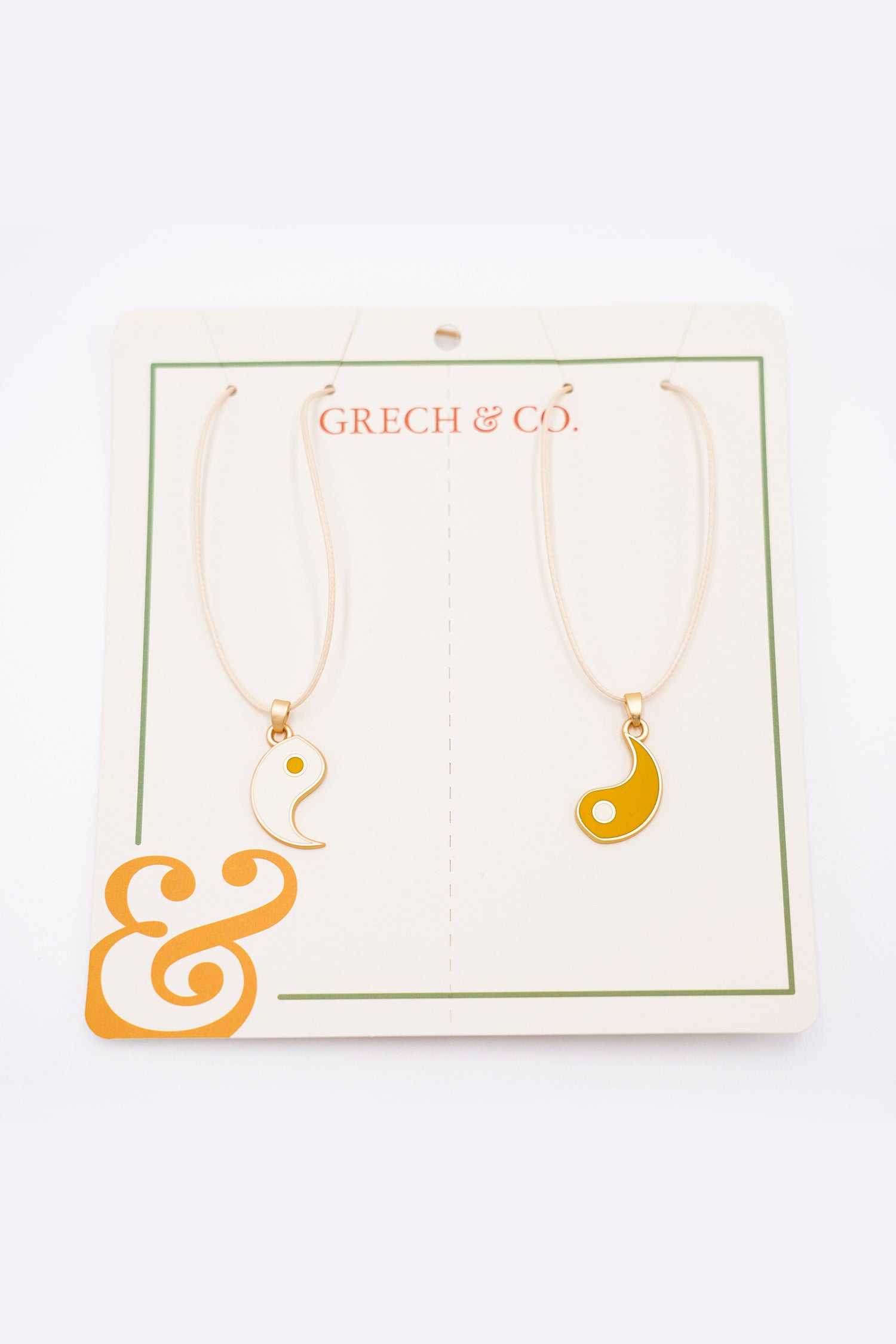 Girl's friendship necklace Ying Yang is a stylish kids' necklace made from eco materials by Grech &Co. Shop girl necklaces & girl jewellery online at MiliMilu.