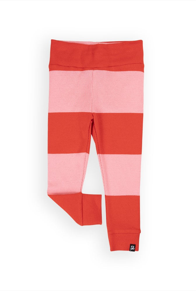 Organic cotton baby leggings in pink and red colour. Shop organic cotton baby clothing and baby gifts online at MiliMilu Lifestyle.