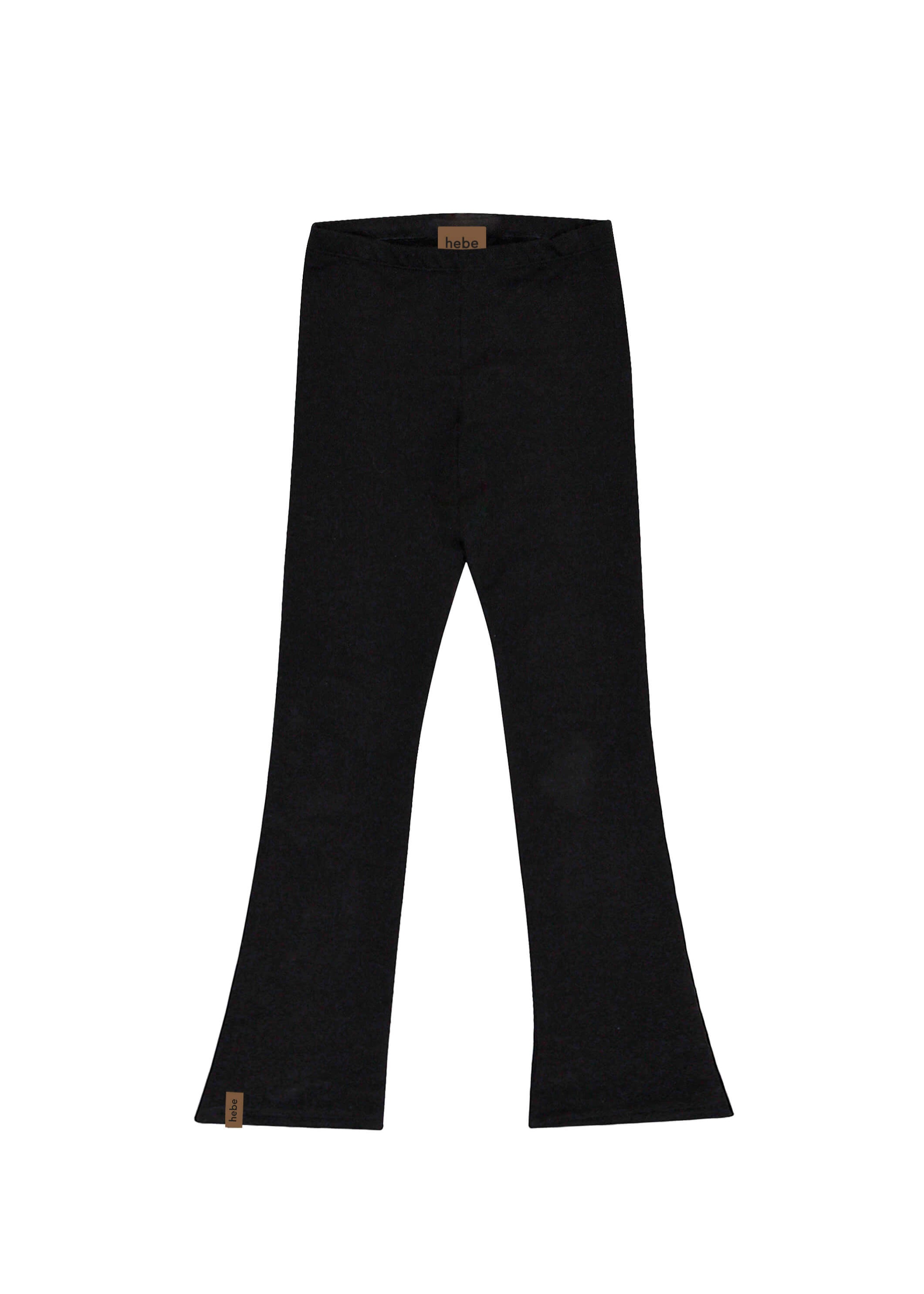 Girls black flare leggings,  extra warm sustainable kids fashion with comfortable fit, perfect for school and cooler weather