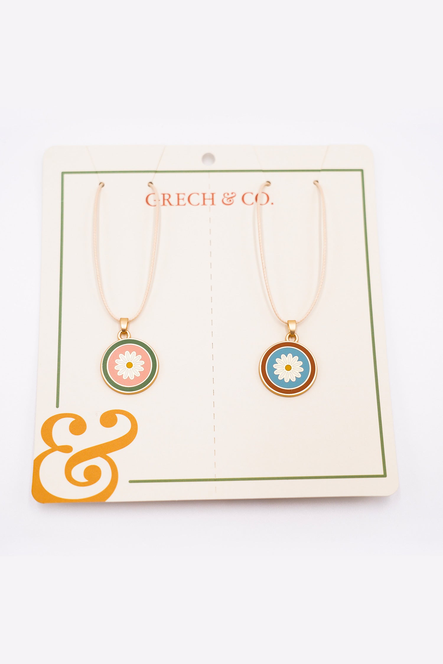 Shop girl's friendship necklaces with flowers online. Sustainable & eco-friendly friendship necklaces with flowers are made with eco-friendly alloy gold metal.