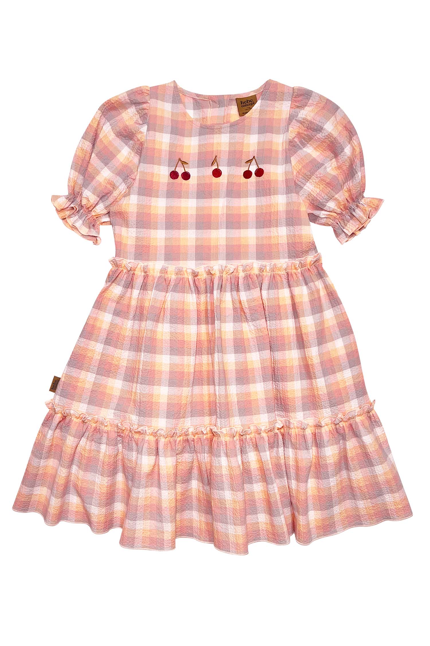 Puffed sleeve dress for girls with ruffle skirt makes a perfect girl summer dress. Making it perfect for  kids summer clothing collection. Best girl dresses.