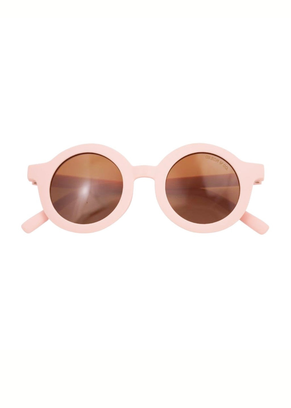 Sustainable kids sunglasses with UV light protection in pink colour. Eco-friendly sunglasses that are bendable and break resistance and best present for kids.