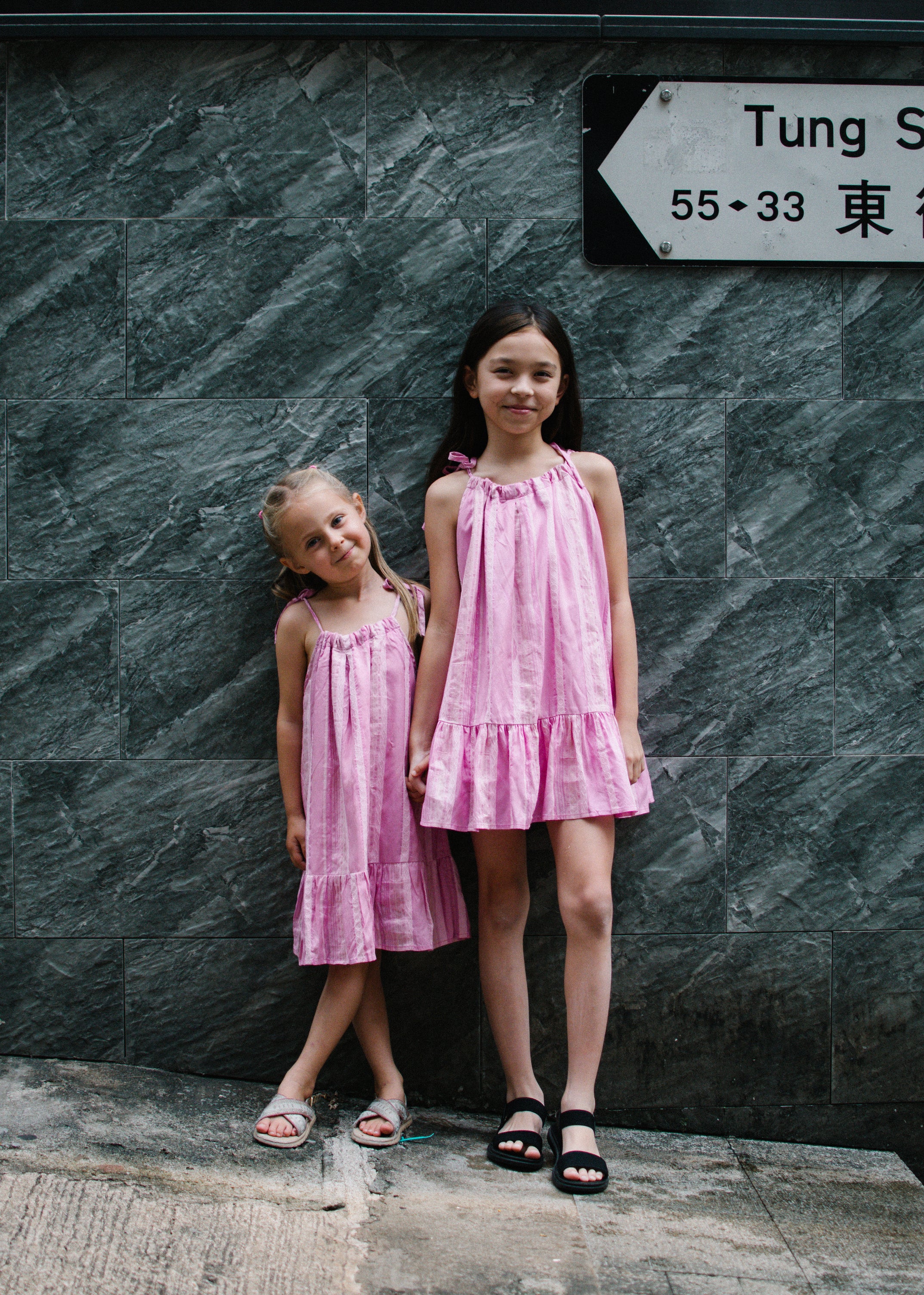 Pink girl dress is made with light, easy-to-wear, practical material and is designed to grow with your child. Mini Me dresses and Mommy and daughter matching!