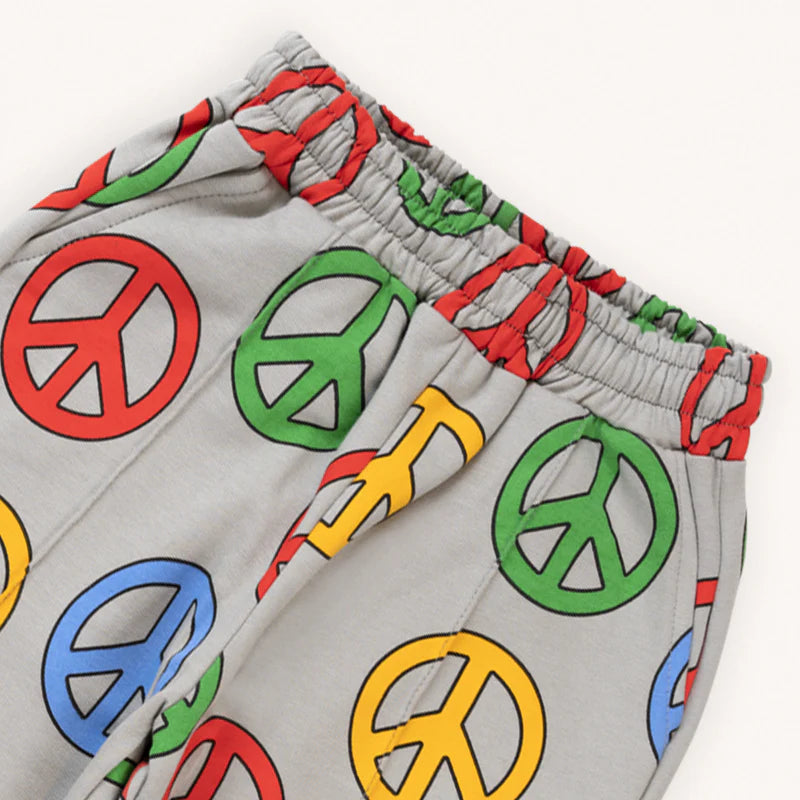 Shop or organic cotton kids clothing collection online. We offer wide selection of organic cotton kids joggers and kids sweatpants, check our latest arrivals boys joggers with Peace print.