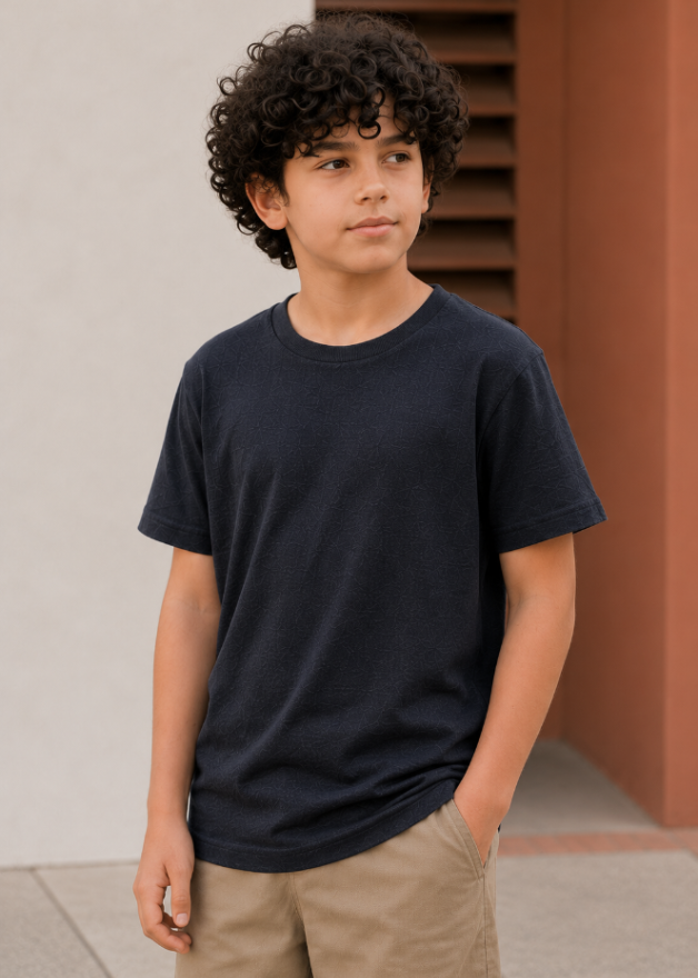 Kids black bamboo T-shirt — soft, breathable & hypoallergenic | MiliMilu HK SG AU UK