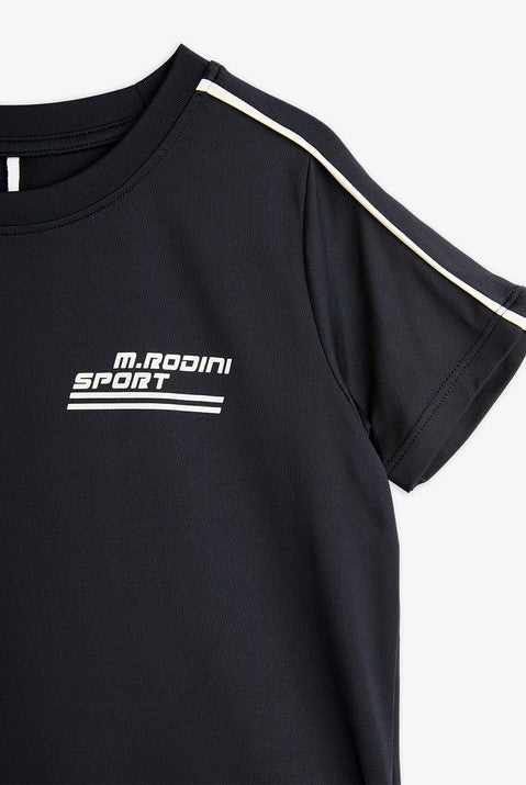 Elevate your child's activewear with the M.Rodini Sport Quickdry Black T-Shirt, the perfect blend of style and comfort and the best sports T-shirt for kids.