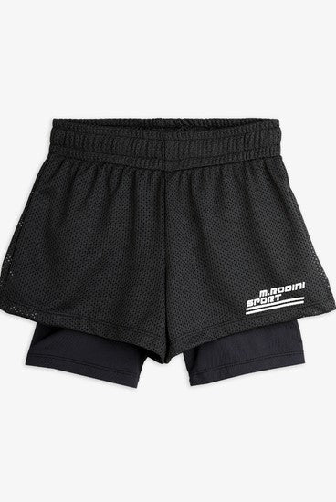 Mini Rodini Sport Quick Dry kids shorts in black are comfortable, practical and easy to wear kids sports shorts and best for kids sports clothing online.