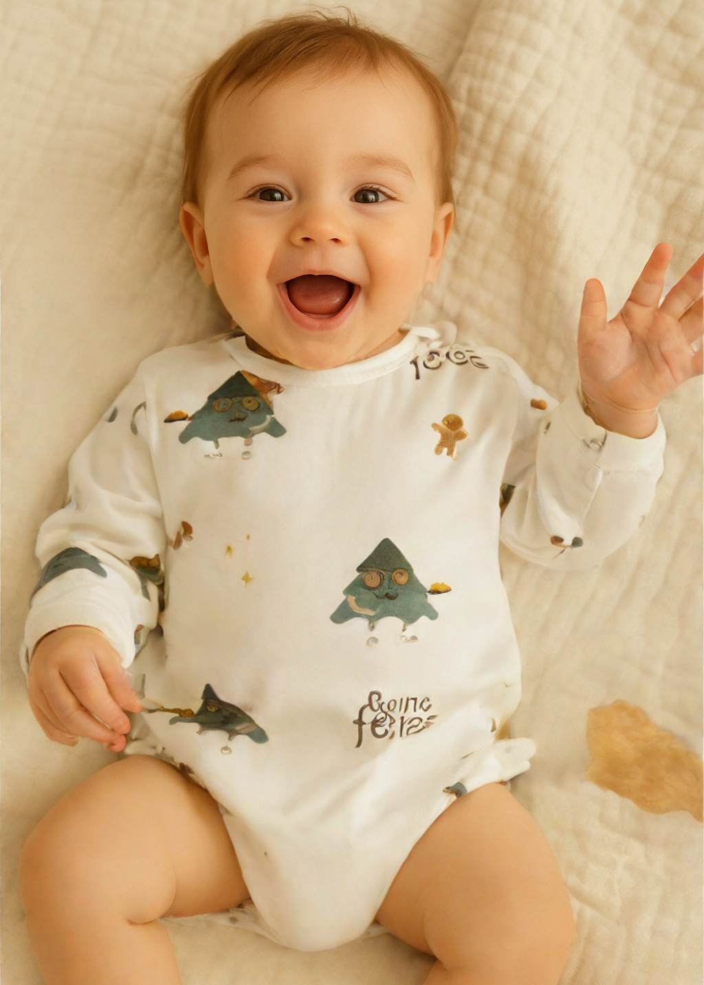 Organic cotton baby for Christmas, baby festiev wear and abbeis first Christmas outfits