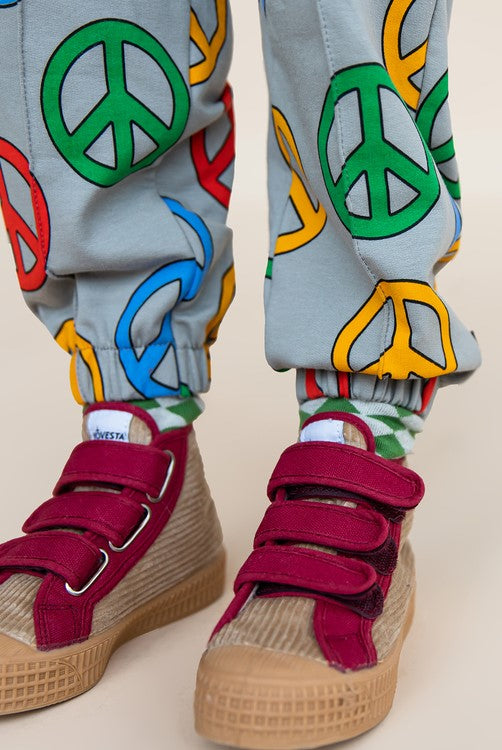 CarlijnQ Kids Peace joggers showcasing Peace print design
