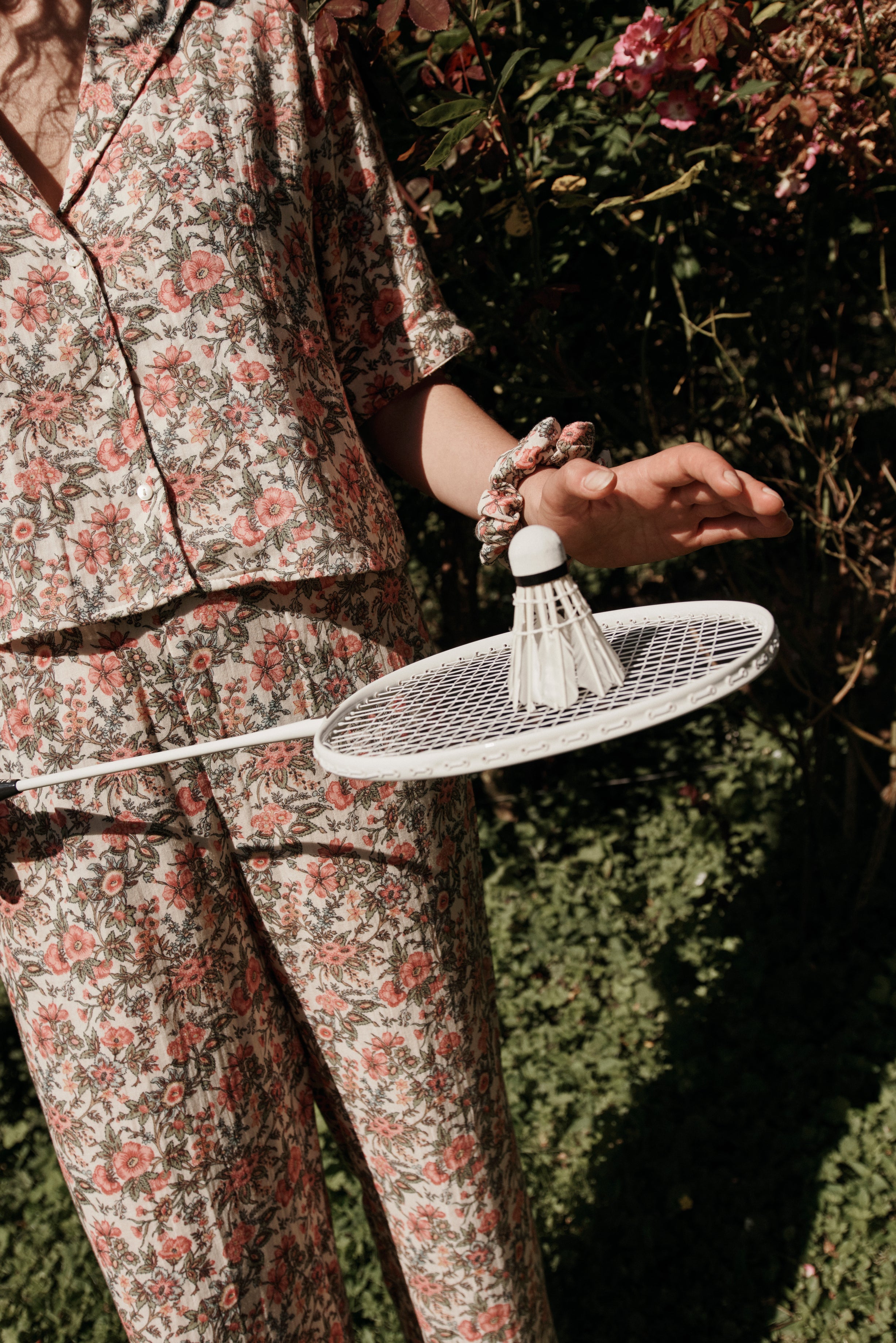 The most comfortable organic cotton women pyjamas in ivory field print that will make you sleep better, the best breathable pyjamas for women by Louise Misha.