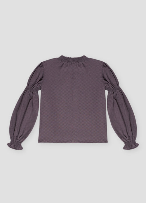Brigette Organic Cotton Blouse Plum — Fair Trade Women's Top by The New Society
