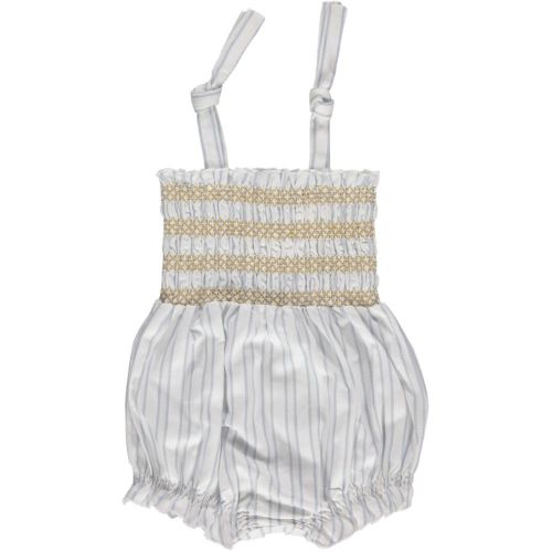 Get your baby girl ready for summer with Liilu's organic cotton Smocked romper. Its adjustable straps and the smock top is made for growing babies, allergy-friendly, and stylish with light blue stripes. Shop online at MiliMilu, available in Hong Kong and Singapore. Also baby and Mommy matching is available!
