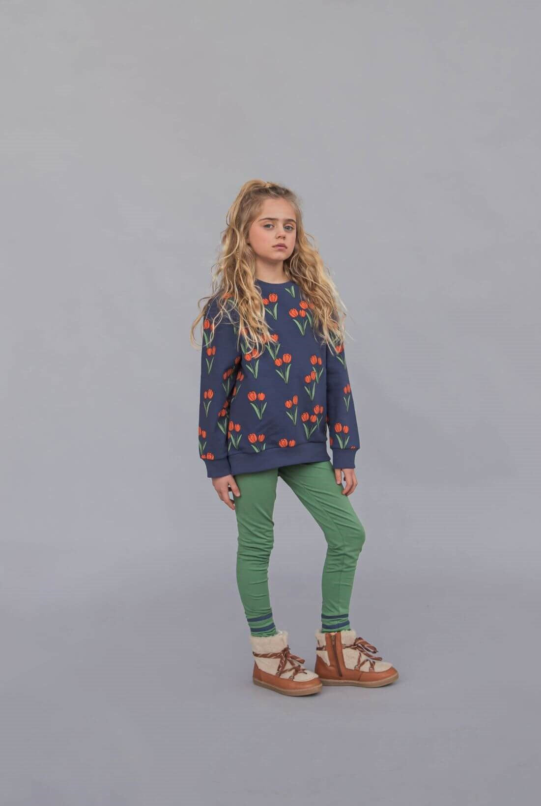 Organic cotton girls and teen sweaters with all-over tulip print. Organic cotton kids clothing online from toddler sizing up to teen fashion., best gifts..