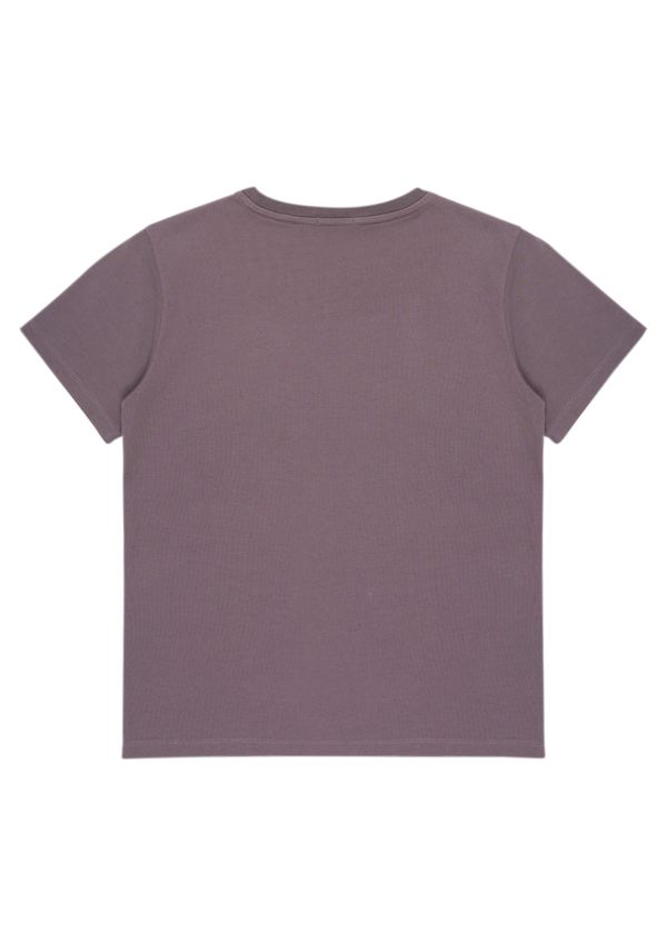 The New Society basic women's t-shirt is breathable and lightweight, made with organic cotton in plum/grey colour. Mini Me style is available to match your daughter or son! MiliMilu offers sustainable fashion for women and kids with Many Mini Me clothing options. Sustainable women clothing in Hong Kong and Singapore.