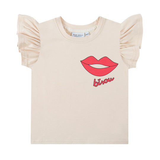 Breathable organic cotton girly frill tank is comfortable, breathable and soft for everyday. Shop sustainable kids clothing and organic cotton baby clothing.