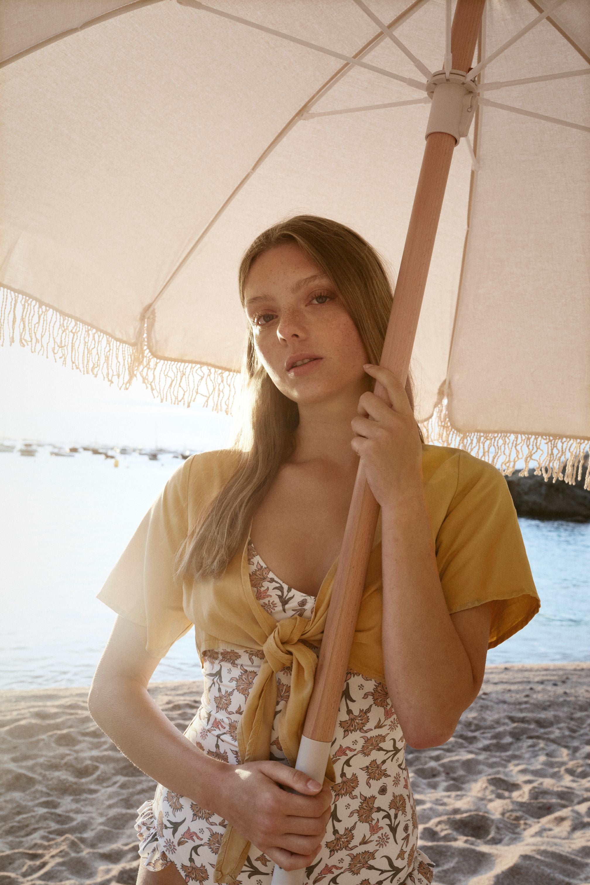 Eco friendly women swimsuit in Indiana print is made from soft recycled polyester. Perfect fit swimsuit for any body type to make you look fashionable.