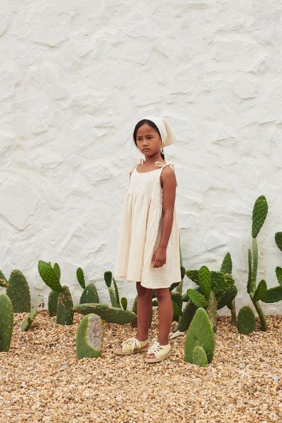 Organic cotton girl dress White