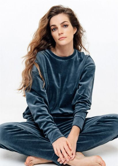 e velvet sweatshirt by Hebe — OEKO-TEX certified, fair trade made in Milimilu HK SG AU JP & UK