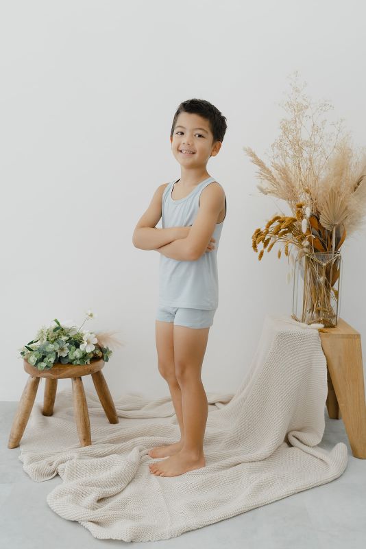 Just Peachy Boxer briefs are super soft and gentle on your little ones' skin.  Designed with a snug fit for play, movement and a comfy night's rest. Add the breathable Camisole layer under your day clothes or snooze in maximum comfort. Made with Lenzing® TENCEL™ Micro Modal Fibers. Kids' underwear for sensitive skin, the best kids underwear. 