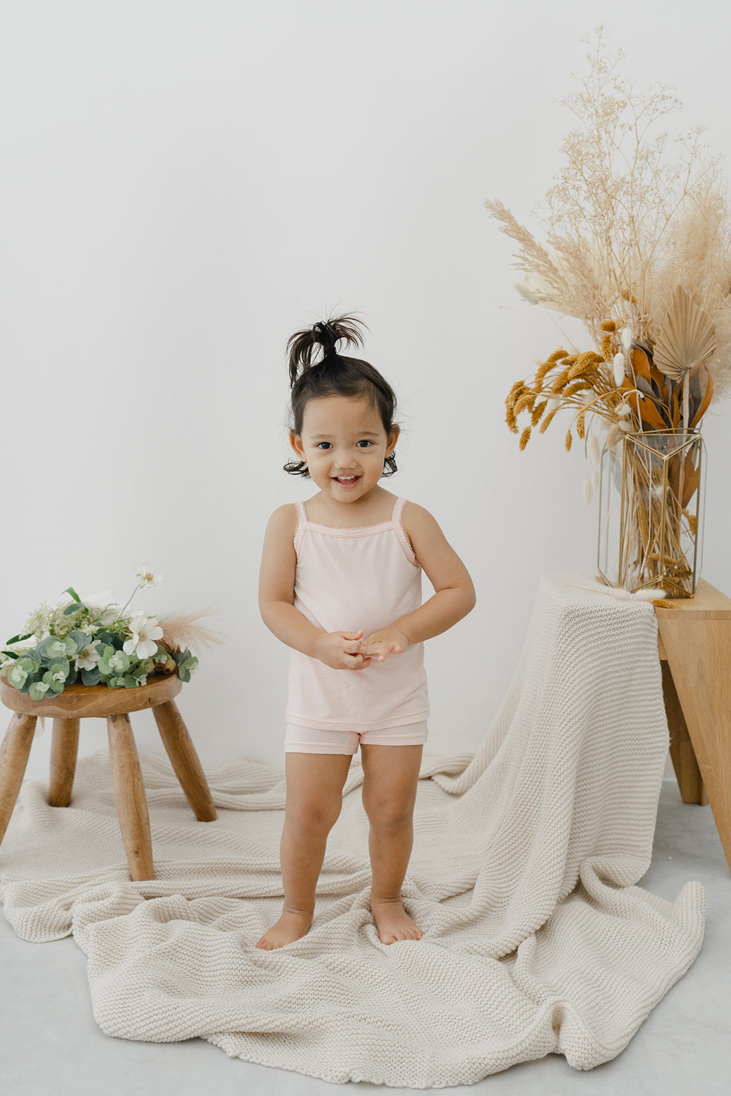 Kids camisoles in pink are gentle on kids skin. This kids underwear is made with Lenzing TENCEL Micro Modal Fibers. Kids underwear for sensitive skin online.